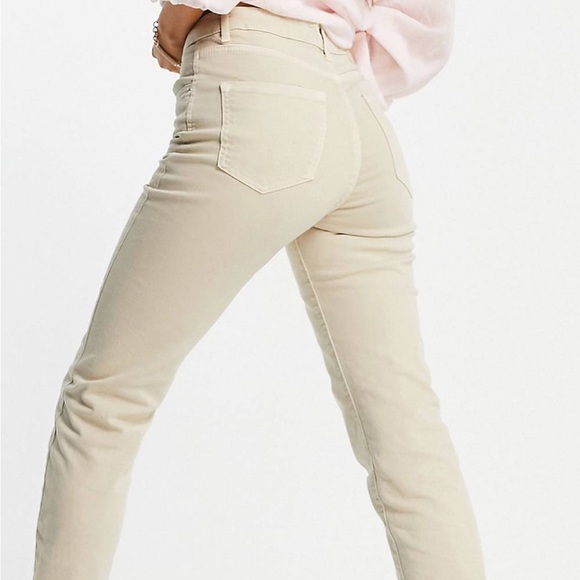 Stradivarius slim mom jeans with stretch in stone - Picture 4 of 5